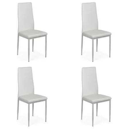 Set 4 scaune bucătărie-alb