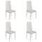 Set 4 scaune bucătărie-alb