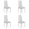 Set 4 scaune bucătărie-alb
