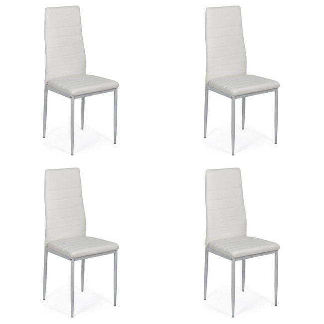 Set 4 scaune bucătărie-alb model BUC263
