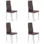 Set 4 scaune bucătărie-maro