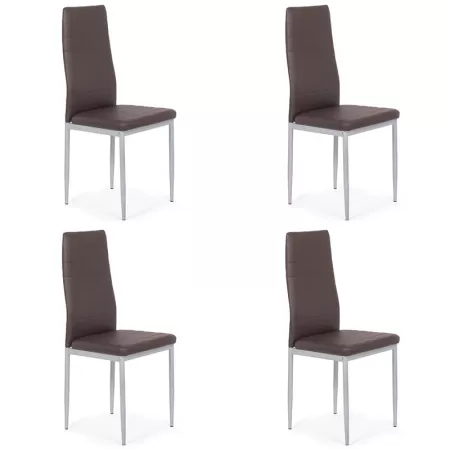 Set 4 scaune bucătărie-maro
