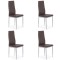 Set 4 scaune bucătărie-maro