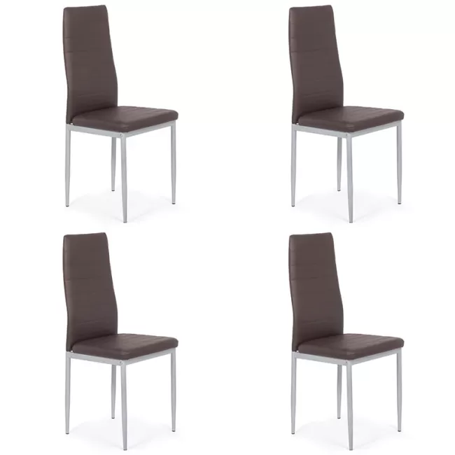 Set 4 scaune bucătărie-maro BUC263