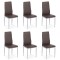 Set 6 scaune bucătărie-maro