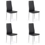 Set 4 scaune bucătărie-negru Set 4 scaune bucătărie-negru