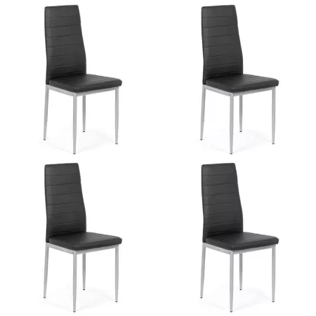 Set 4 scaune bucătărie-negru