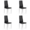 Set 4 scaune bucătărie-negru