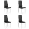 Set 4 scaune bucătărie-negru
