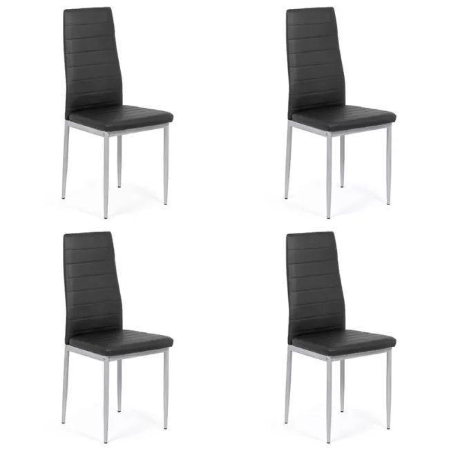 Set 4 scaune bucătărie-negru BUC263