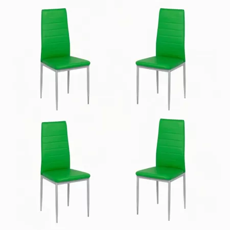 Set 4 scaune bucătărie-verde