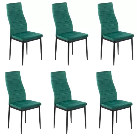 Set 6 scaune de bucătărie din catifea în 6 culori