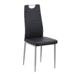 Scaun de bucătărie din piele eco BUC264 negru Scaun de bucătărie din piele eco BUC264 negru