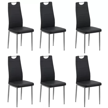 Set 6 scaune de bucătărie din piele eco 4 culori