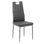 Scaun de bucătărie din piele eco BUC264 gri Scaun de bucătărie din piele eco BUC264 gri