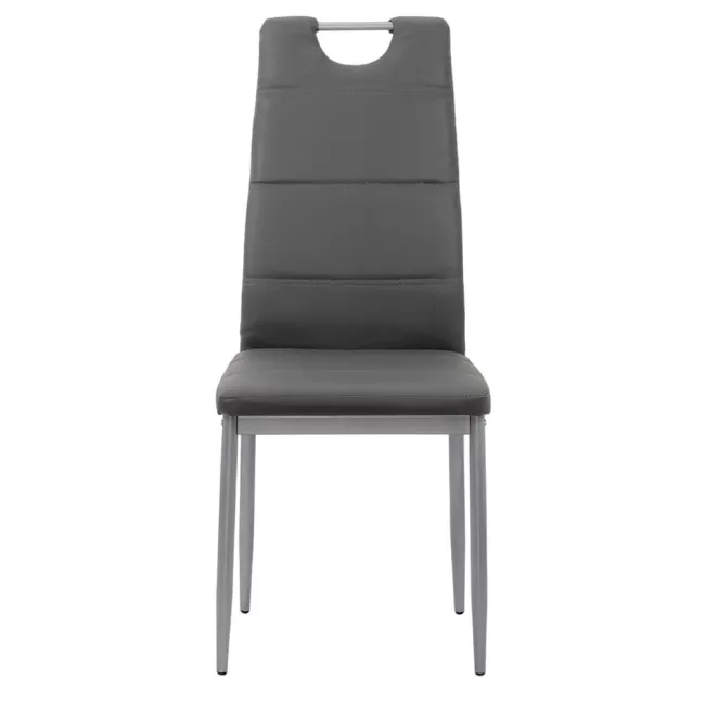 Scaun de bucătărie din piele eco BUC264 gri