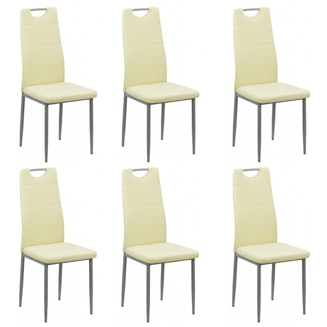 Set 6 scaune de bucătărie din piele eco 4 culori