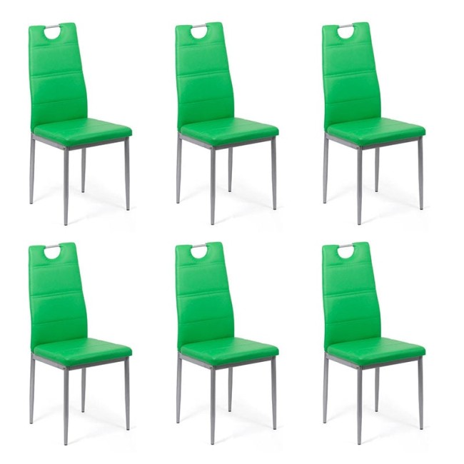 Set 6 scaune de bucătărie din piele eco 4 culori