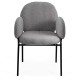 Scaun dining din material boucle pe cadru metalic BUC 281 gri Scaun dining din material boucle pe cadru metalic BUC 281 gri