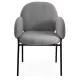 Scaun dining din material boucle pe cadru metalic BUC 281 gri