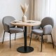 Scaun dining din material boucle pe cadru metalic BUC 281 gri Scaun dining din material boucle pe cadru metalic BUC 281 gri