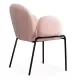 Scaun dining din material boucle pe cadru metalic BUC 281 roz