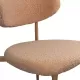 Scaun dining pe cadru metalic cu aspect lemnos BUC 283 bej
