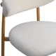 Scaun dining pe cadru metalic cu aspect lemnos BUC 283 crem