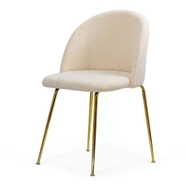 Scaune living din material boucle BUC 284 Bej