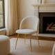 Scaune living din material boucle BUC 284 Bej