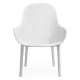 Scaun terasă din plastic pe cadru rezistent HRC 593 Alb