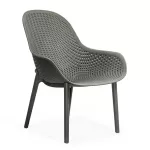 Scaun terasă din plastic pe cadru rezistent HRC 593 Gri