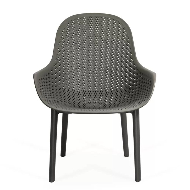 Scaun terasă din plastic pe cadru rezistent HRC 593 Gri