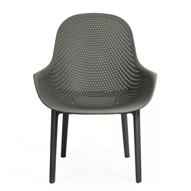 Scaun terasă din plastic pe cadru rezistent HRC 593 Gri