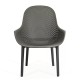Scaun terasă din plastic pe cadru rezistent HRC 593 Gri