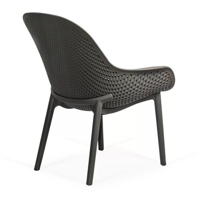 Scaun terasă din plastic pe cadru rezistent HRC 593 Gri