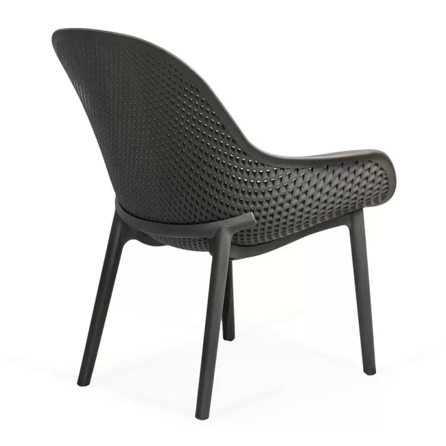 Scaun terasă din plastic pe cadru rezistent HRC 593 Gri