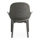 Scaun terasă din plastic pe cadru rezistent HRC 593 Gri