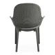Scaun terasă din plastic pe cadru rezistent HRC 593 Gri