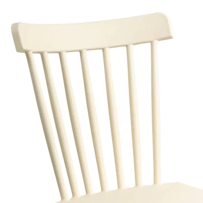 Scaune terasă din plastic si picioare din lemn HRC 595 Bej