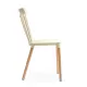 Scaune terasă din plastic si picioare din lemn HRC 595 Bej