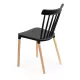 Scaune terasă din plastic si picioare din lemn HRC 595 Negru