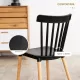 Scaune terasă din plastic si picioare din lemn HRC 595 Negru