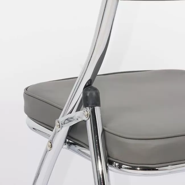 Scaune pliabile cromate gri HRC607