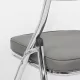 Scaune pliabile cromate gri HRC607
