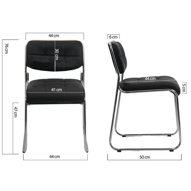 Scaune de conferință și vizitator HRC 608 Negru Scaune de conferință și vizitator HRC 608 Negru