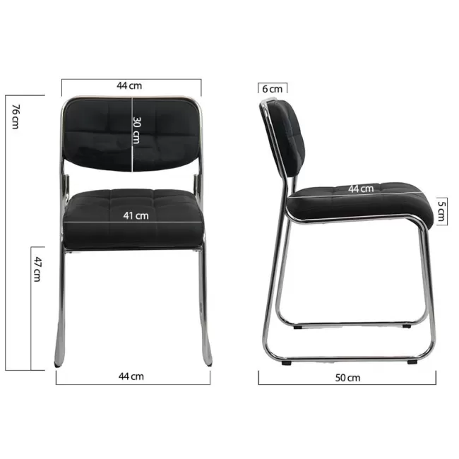 Scaune de conferință și vizitator HRC 608 Negru