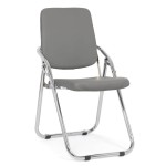 Scaune pliante cadru cromat pe culoarea Gri Scaune pliante cadru cromat pe culoarea Gri