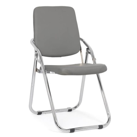 Scaune pliante cadru cromat pe culoarea Gri Scaune pliante cadru cromat pe culoarea Gri