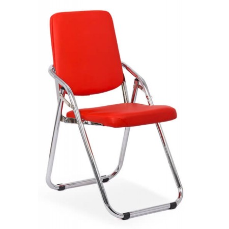 Scaune pliante cadru cromat pe culoarea Rosu Scaune pliante cadru cromat pe culoarea Rosu